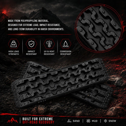 2x 10 Ton 4WD Car Recovery Tracks Sand Mud Snow Traction Boards Off-Road Device Mat