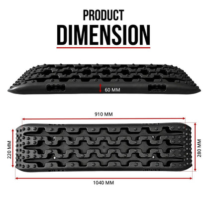 2x 10 Ton 4WD Car Recovery Tracks Sand Mud Snow Traction Boards Off-Road Device Mat