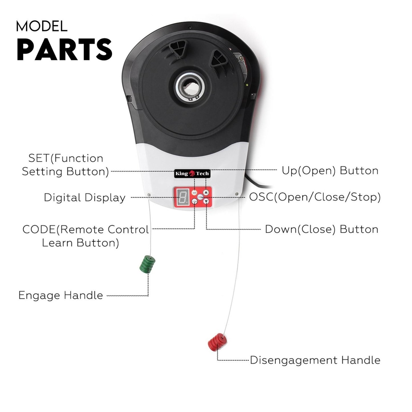 1200N Automatic Roller Door Opener Garage Motor 4x Remote 22m2 Rolling V379-ROLLDOOR00