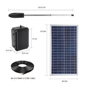 40W Full Solar Powered Automatic Remote Single Swing Gate Opener Battery V379-SNGLSOLAR0
