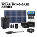 Swing Gate Opener Automatic Full Solar Power Kit Remote Control V379-SNGLSOLARSET05