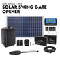 Swing Gate Opener Automatic Full Solar Power Kit Remote Control V379-SNGLSOLARSET05