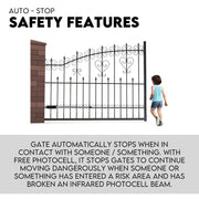 Swing Gate Opener Automatic Full Solar Power Kit Remote Control V379-SNGLSOLARSET05