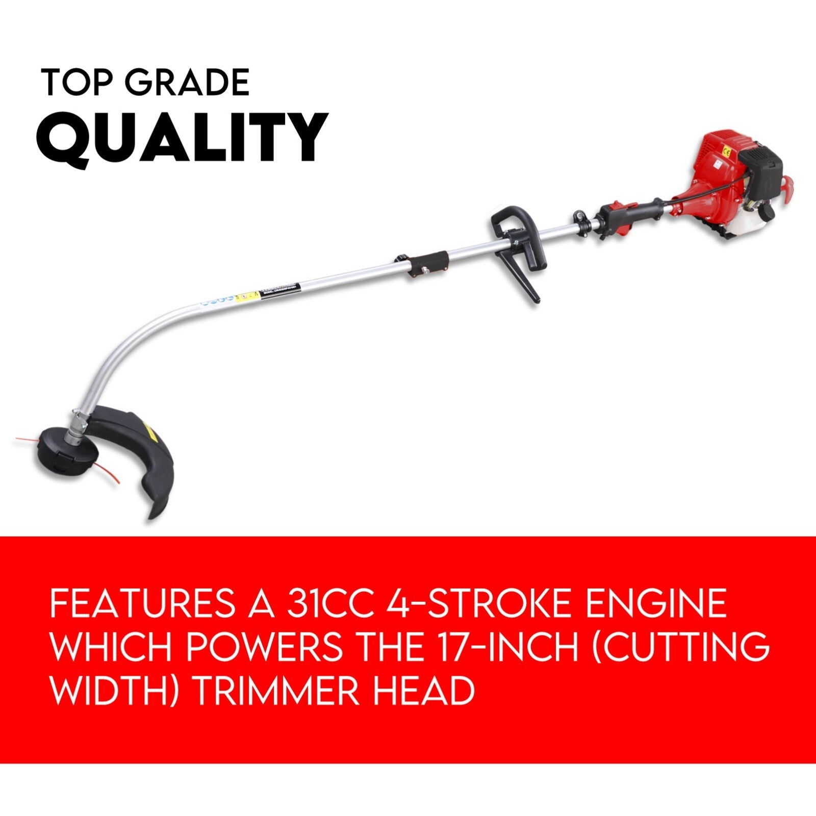 4 Stroke Curved Shaft Split Line Trimmer Whipper Snipper Cutter Garden Tool V379-SNPPERCV04