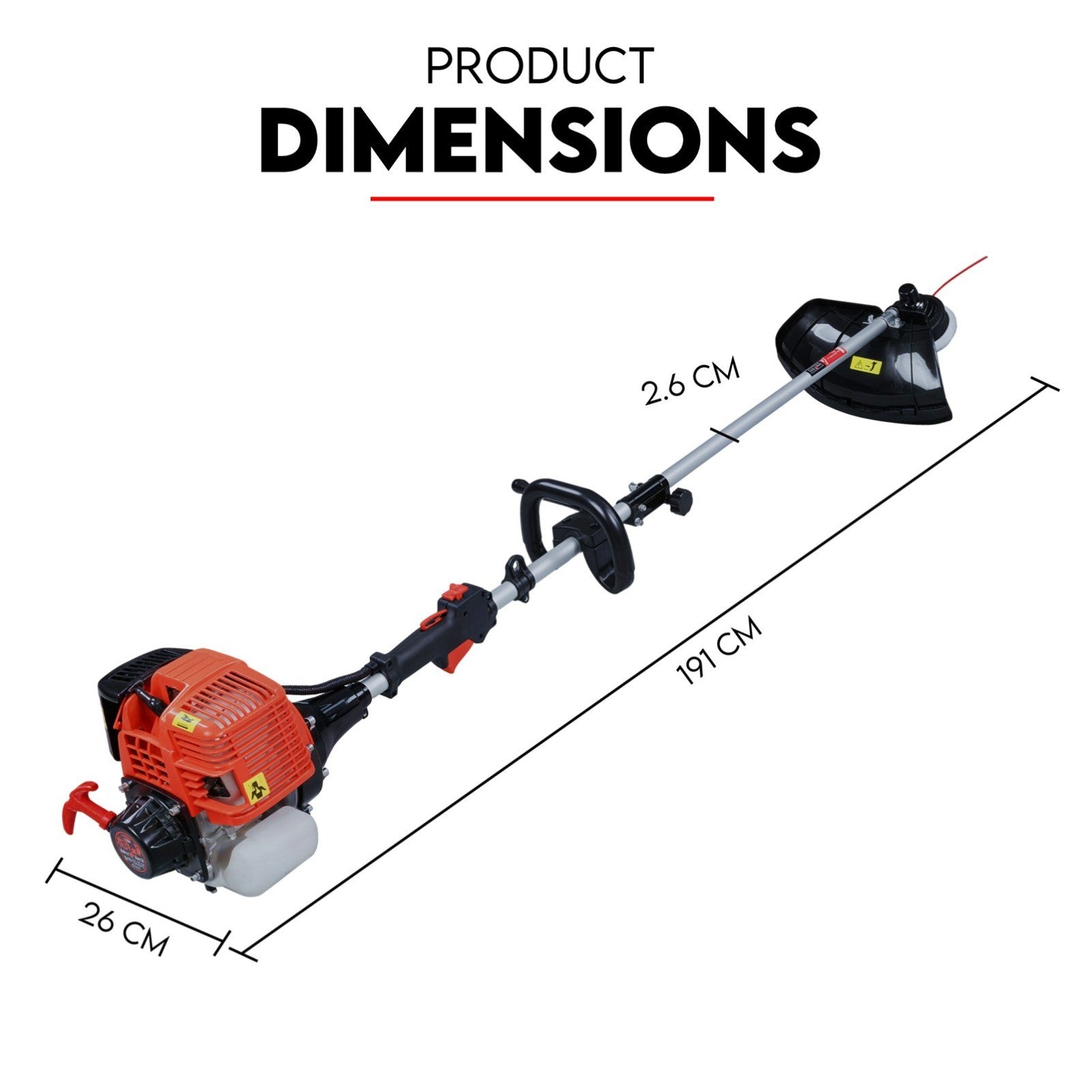 Whipper Snipper Straight Shaft Line Trimmer 31CC Pole Brush Cutter 4 STROKE V379-SNPPERST04