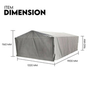 6X4 Box Trailer Cage Canvas Cover (900mm) Universal Waterproof Rip Resistant 3ft V379-TCC6X4X900