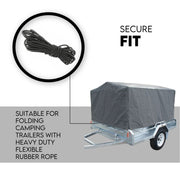 Box Cage Trailer Cover Canvas Tarp for 7x4 600mm High Cage Premium Quality 2 ft V379-TCC7X4X600