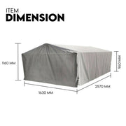 8x5 Box Trailer Cage Canvas Cover (900mm) 3ft Universal Waterproof Rip Resistant V379-TCC8X5X900