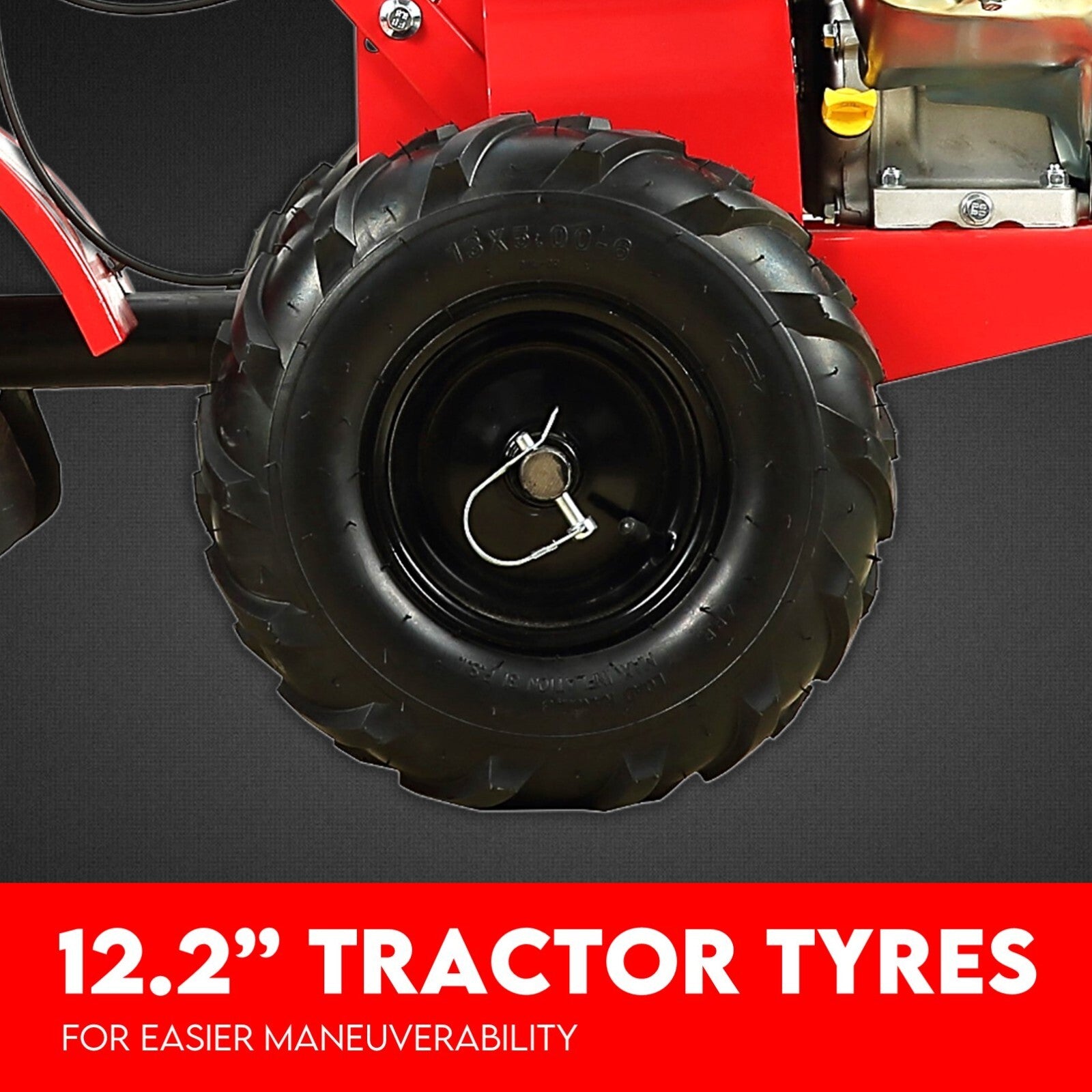 7HP Tiller Cultivator 4 Strokes Rotating Tines Power Handheld Rotary Hoe 4 Blades V379-TILLRCLTR7