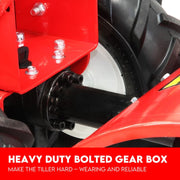 7HP Tiller Cultivator 4 Strokes Rotating Tines Power Handheld Rotary Hoe 4 Blades V379-TILLRCLTR7