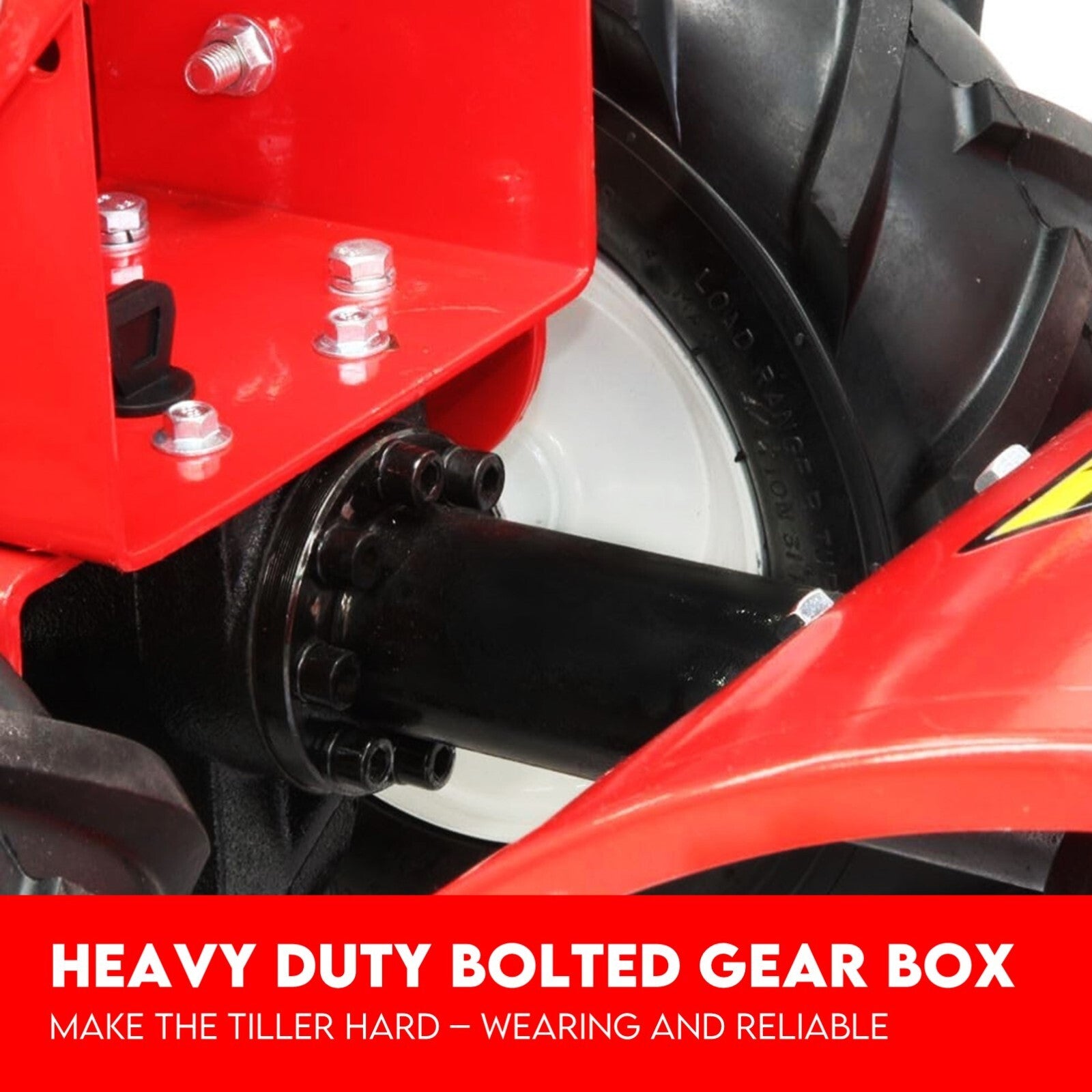 7HP Tiller Cultivator 4 Strokes Rotating Tines Power Handheld Rotary Hoe 4 Blades V379-TILLRCLTR7