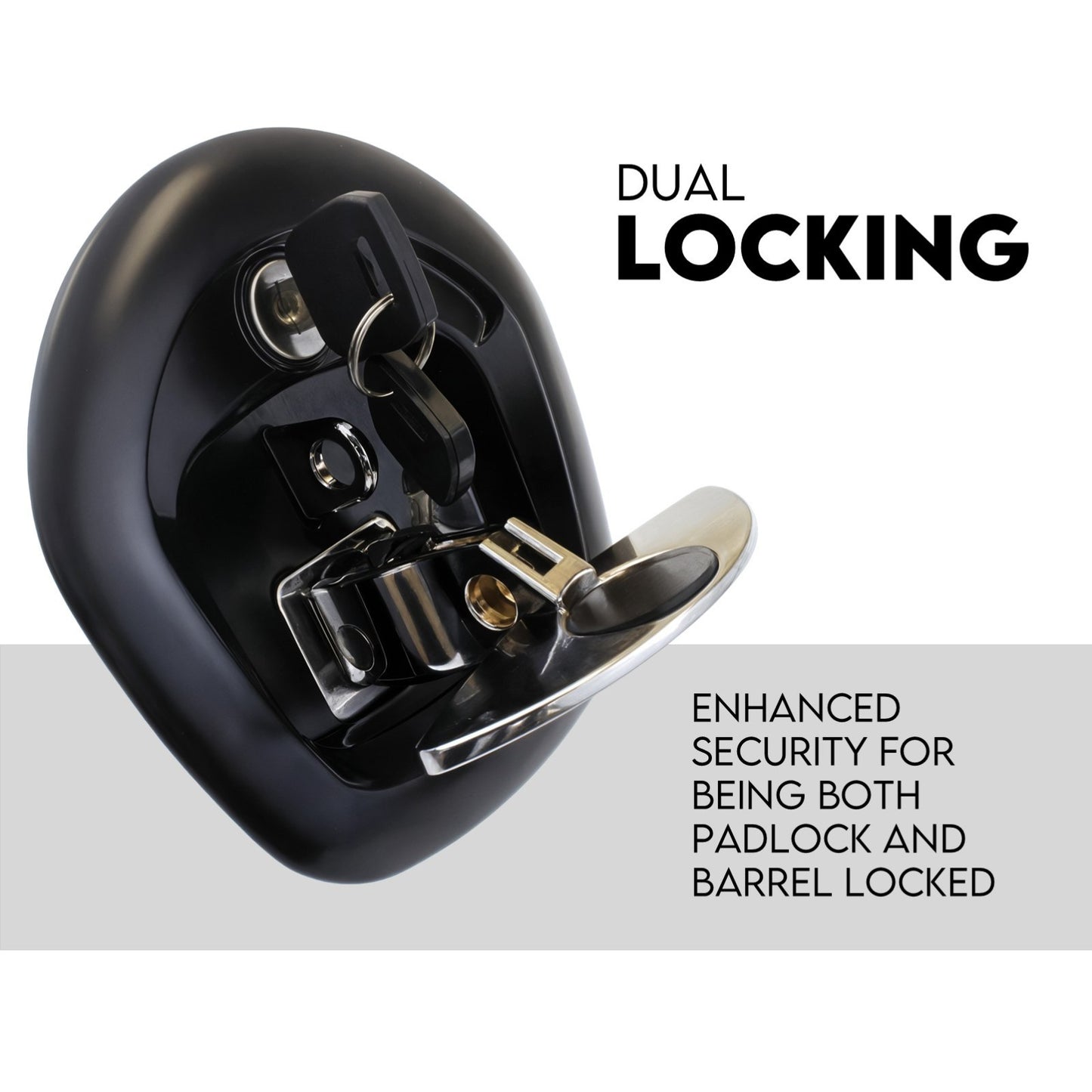 Whale Tail T Handle Lock Latch Compression Lock Trailer Toolbox Black Chrome V379-TLOCKBCH003006