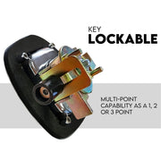 Black Whale Tail T Handle Lock Latch/Compression Lock Trailer Ute Toolbox V379-TLOCKBLK003007