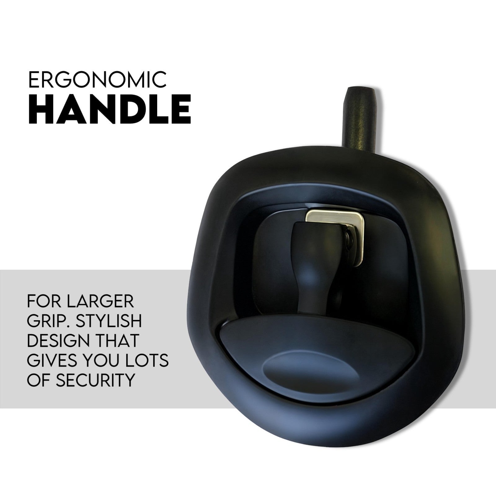 Black Whale Tail T Handle Lock Latch/Compression Lock Trailer Ute Toolbox V379-TLOCKBLK003007