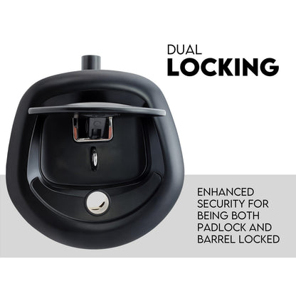 Black Whale Tail T Handle Lock Latch/Compression Lock Trailer Ute Toolbox V379-TLOCKBLK003007