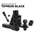 Towbar Adjustable Drop Tow Bar Ball Mount Tongue Hitch Trailer Car 3500KG 50mm V379-TOWBAR16PR