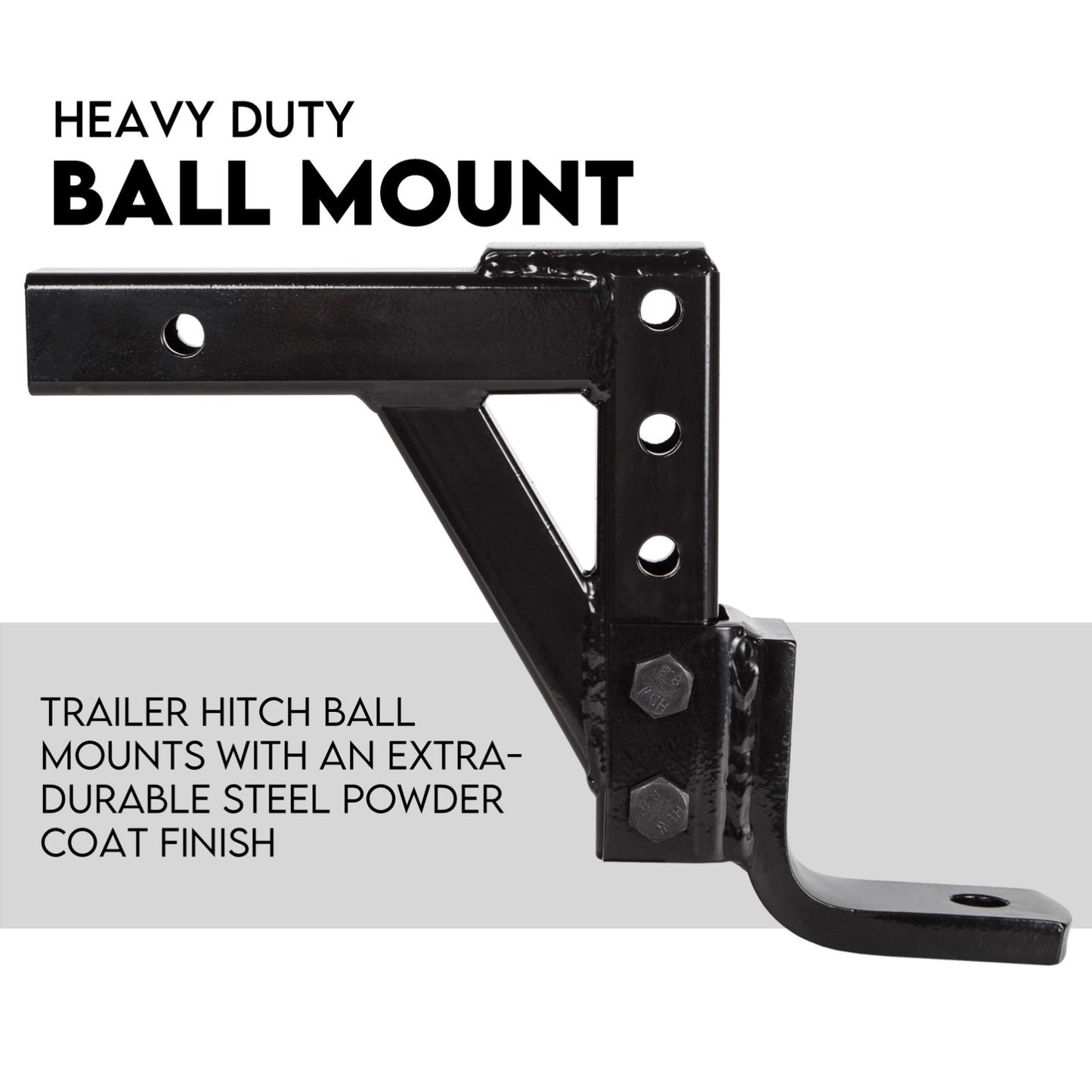 Towbar Adjustable Drop Tow Bar Ball Mount Tongue Hitch Trailer Car 3500KG 50mm V379-TOWBAR16PR