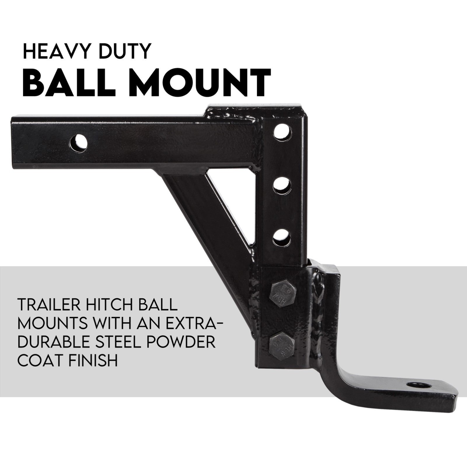 Towbar Adjustable Drop Tow Bar Ball Mount Tongue Hitch Trailer Car 3500KG 50mm V379-TOWBAR16PR