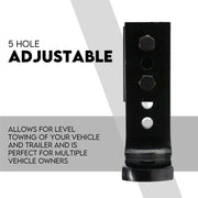 Adjustable Height Tow Hitch Ball Towbar Drop Mount Tongue Trailer Tow Bar 4000KG V379-TOWBAR5BLK