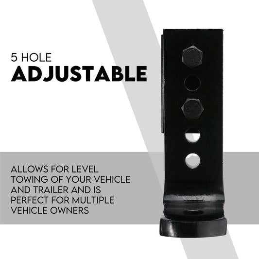 Adjustable Height Tow Hitch Ball Towbar Drop Mount Tongue Trailer Tow Bar 4000KG V379-TOWBAR5BLK