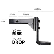 Adjustable Height Tow Hitch Ball Towbar Drop Mount Tongue Trailer Tow Bar 4000KG V379-TOWBAR5BLK