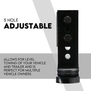 Adjustable Drop Towbar Tow Bar Ball Mount Tongue 2" Hitch Trailer 4000kg V379-TOWBAR5CHR