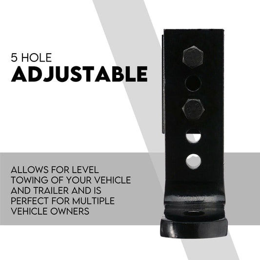 Adjustable Drop Towbar Tow Bar Ball Mount Tongue 2" Hitch Trailer 4000kg V379-TOWBAR5CHR
