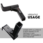 Adjustable Drop Towbar Tow Bar Ball Mount Tongue 2" Hitch Trailer 4000kg V379-TOWBAR5CHR