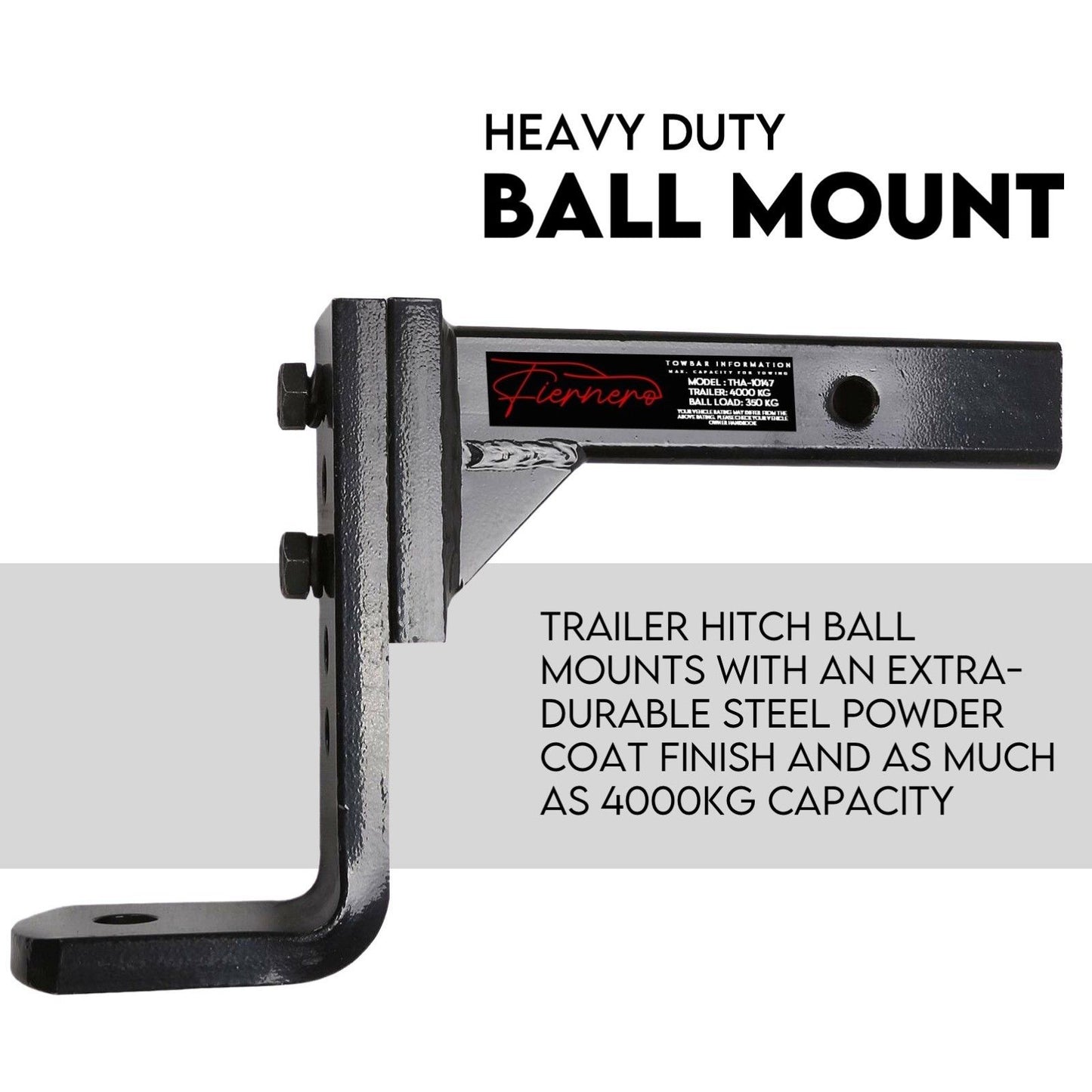 Adjustable Drop Towbar Tow Bar Ball Mount Tongue 2" Hitch Trailer 4000kg V379-TOWBAR5CHR