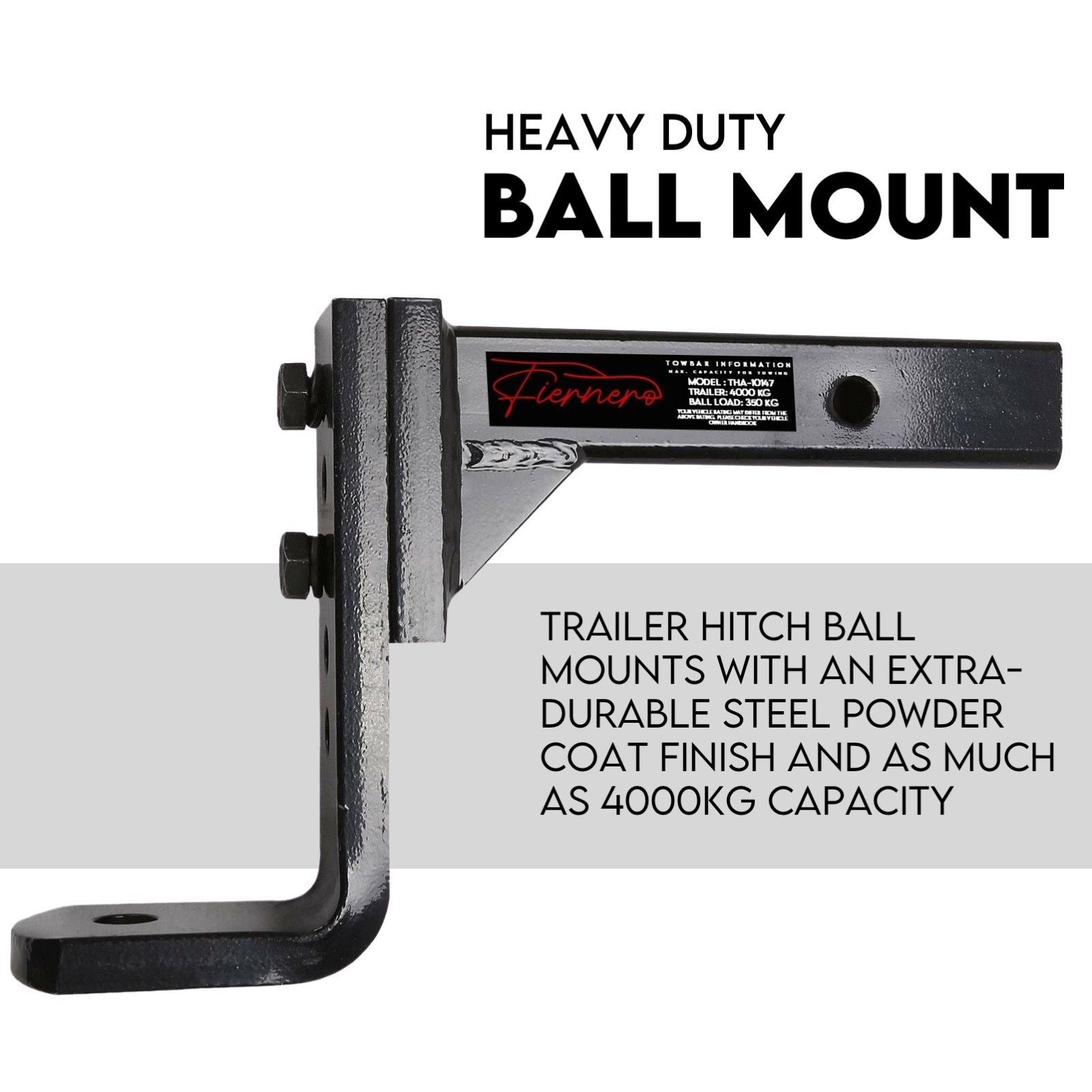 Adjustable Drop Towbar Tow Bar Ball Mount Tongue 2" Hitch Trailer 4000kg V379-TOWBAR5CHR
