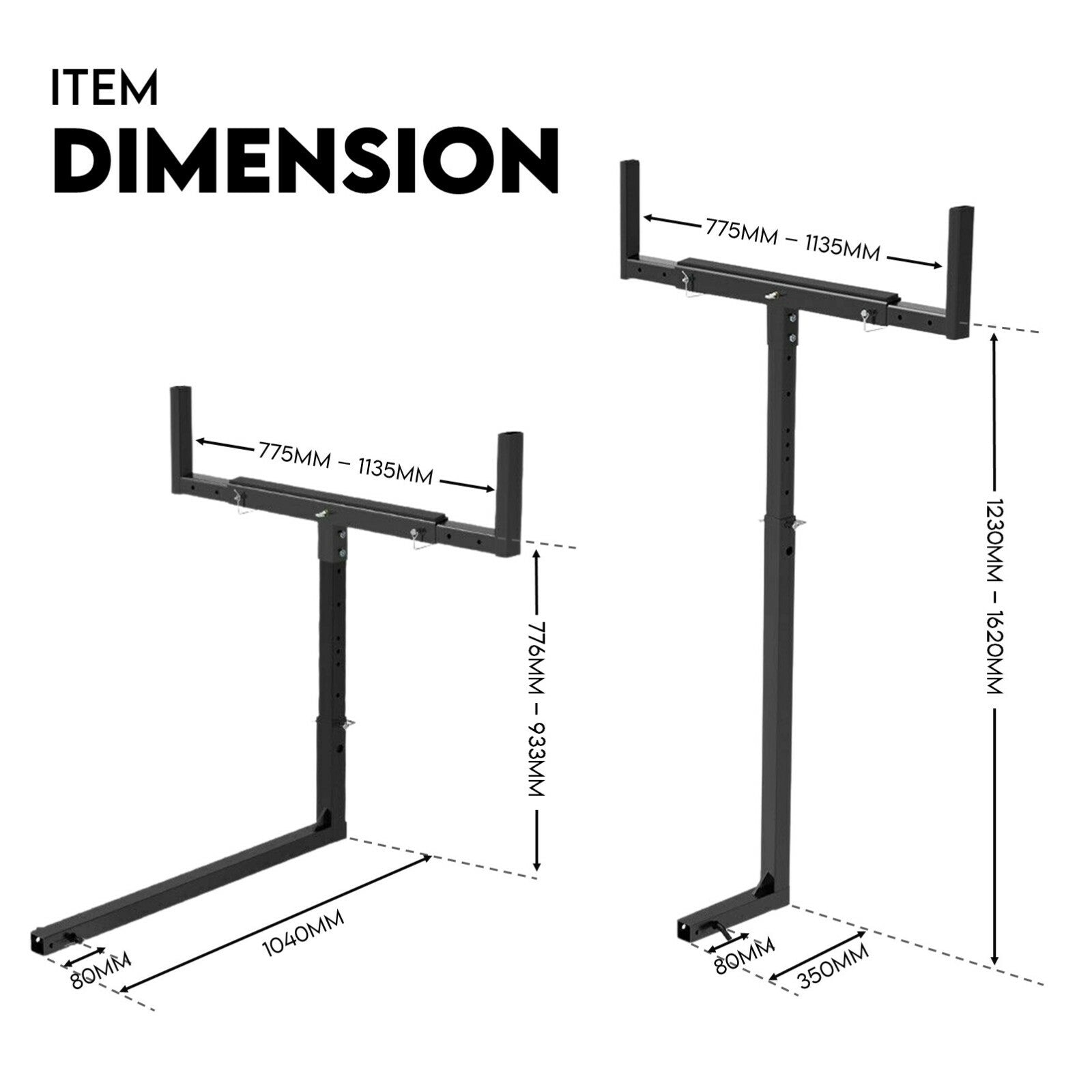 Tow Ladder 2" Tow Bar Hitch Mount Ladder Roof Rack Bar Extension Timber Kayak V379-TOWLADER16