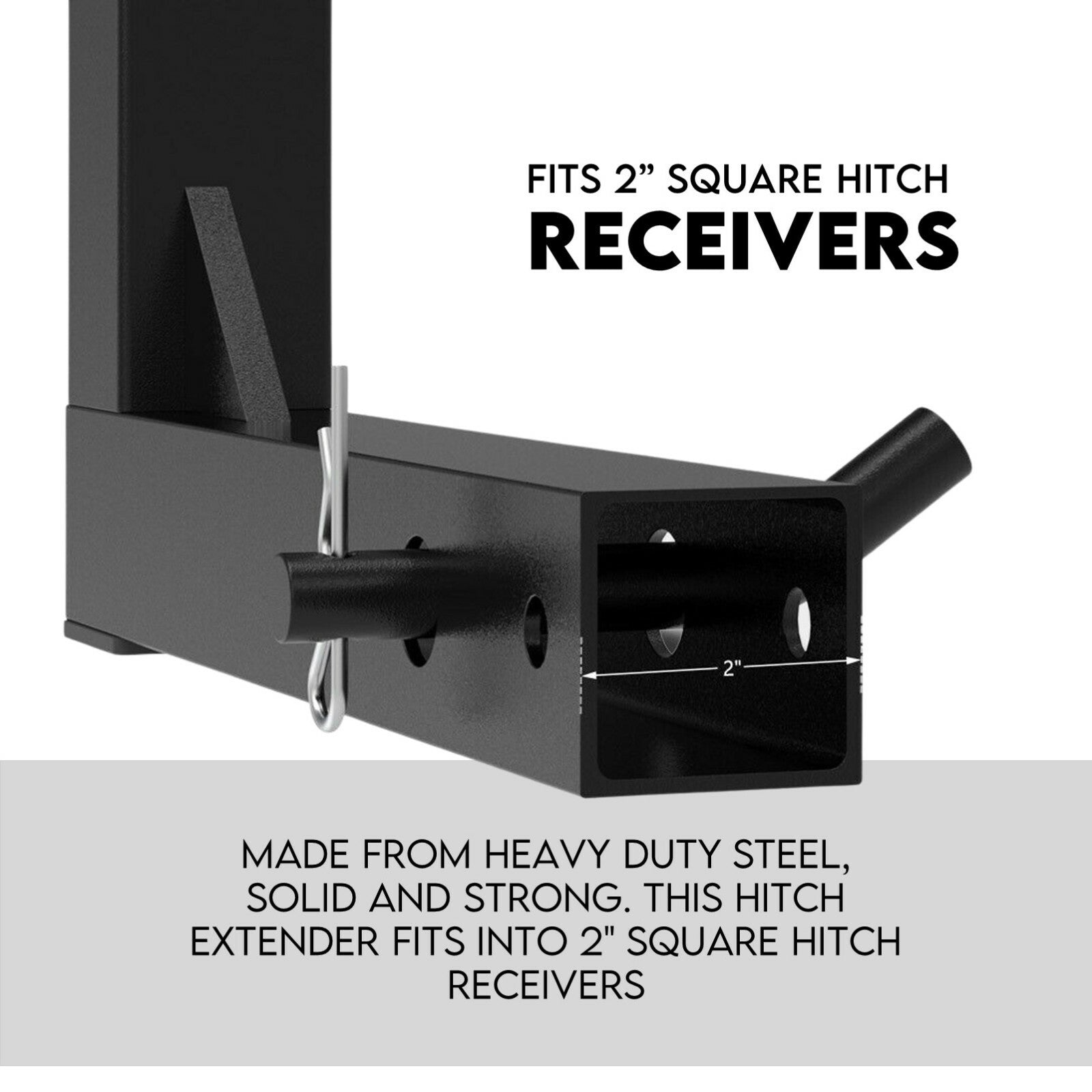 Tow Ladder 2" Tow Bar Hitch Mount Ladder Roof Rack Bar Extension Timber Kayak V379-TOWLADER16