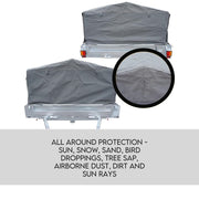 8X5 BOX TRAILER CAGE CANVAS COVER (900mm) 3 FOOT Thick Rip Resistant Waterproof V379-TRAILCOV859001