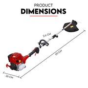 4 STROKE Whipper Snipper Straight Shaft Line Trimmer 31CC Pole Brush Cutter V379-TRIMSNIP431009