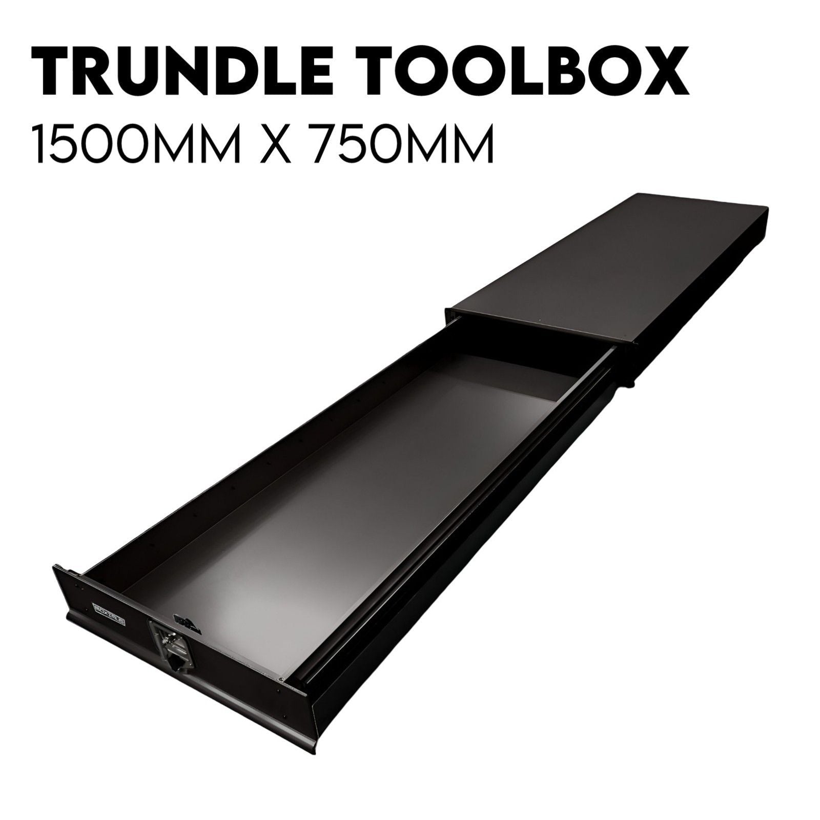 Under Tray Body Tool Box Trundle Drawer 1500mm Long UTE Extra Truck ToolBox V379-TRNDLBLCK0