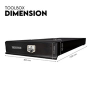 Under Tray Body Tool Box Trundle Drawer 1500mm Long UTE Extra Truck ToolBox V379-TRNDLBLCK0
