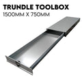 Under Tray Tool Box Trundle Drawer 1500 mm UTE Drawer Dual Extra Cab Toolbox V379-TRNDLCHRM0