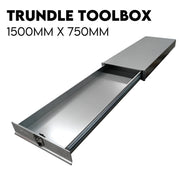 Under Tray Tool Box Trundle Drawer 1500 mm UTE Drawer Dual Extra Cab Toolbox V379-TRNDLCHRM0