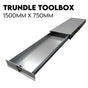 Under Tray Tool Box Trundle Drawer 1500 mm UTE Drawer Dual Extra Cab Toolbox V379-TRNDLCHRM0