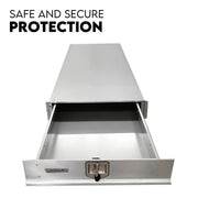 Under Tray Tool Box Trundle Drawer 1500 mm UTE Drawer Dual Extra Cab Toolbox V379-TRNDLCHRM0