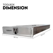 Under Tray Tool Box Trundle Drawer 1500 mm UTE Drawer Dual Extra Cab Toolbox V379-TRNDLCHRM0