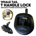 Black Whale Tail T Handle Lock Latch Compression Lock Trailer Ute Toolbox V379-TWLOCKBLCK