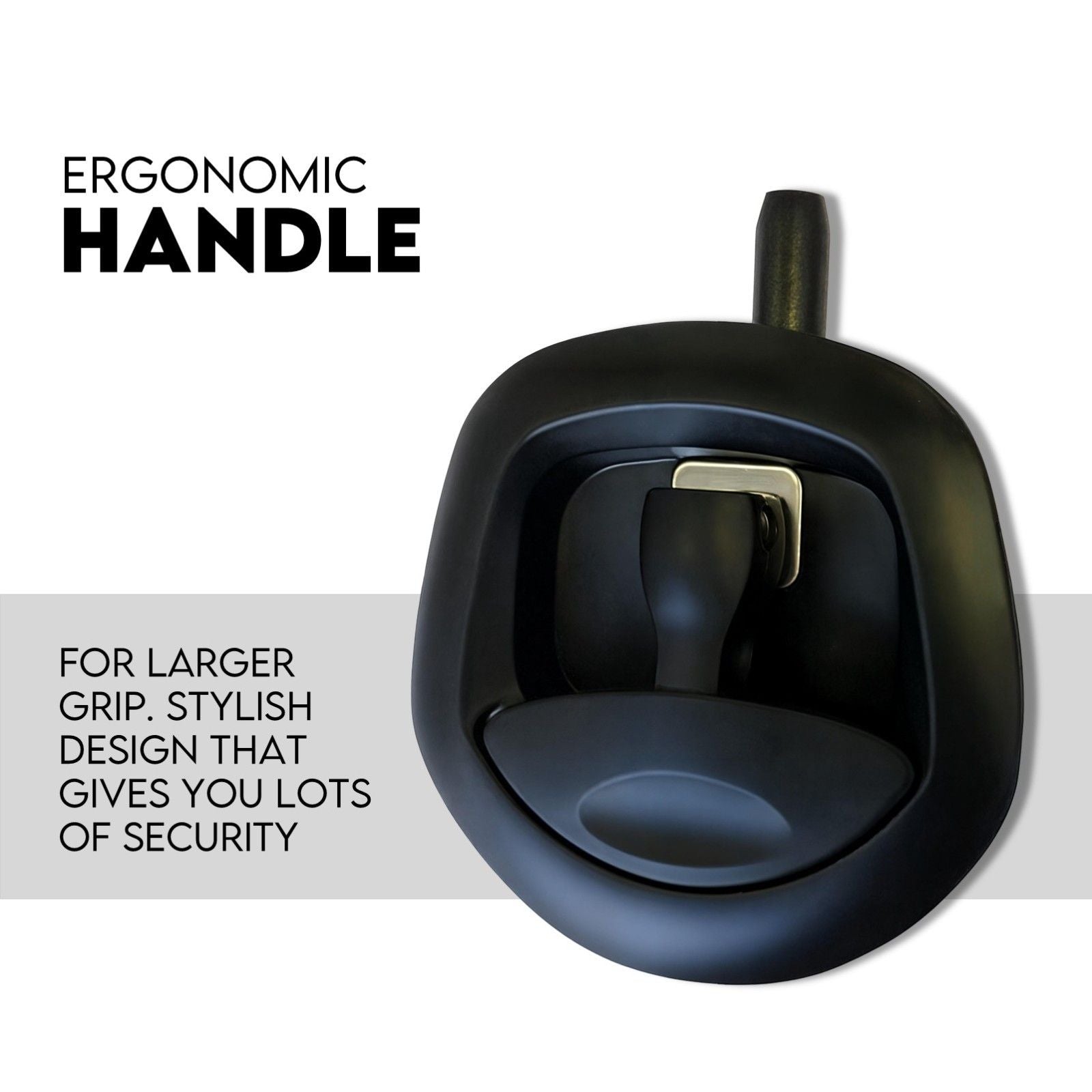 Black Whale Tail T Handle Lock Latch Compression Lock Trailer Ute Toolbox V379-TWLOCKBLCK