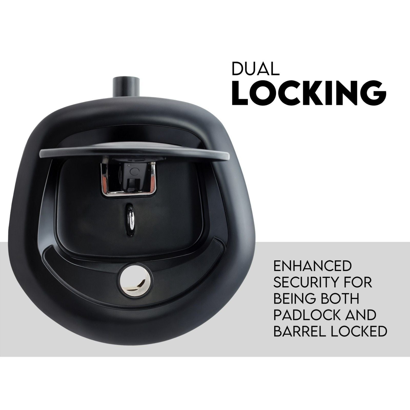 Black Whale Tail T Handle Lock Latch Compression Lock Trailer Ute Toolbox V379-TWLOCKBLCK