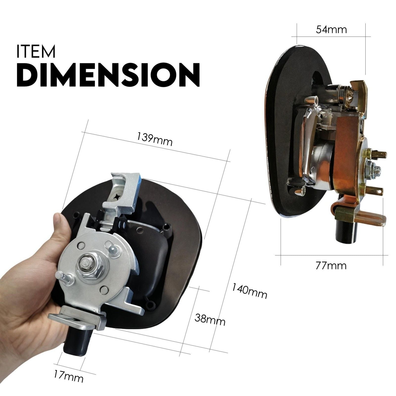 Black Whale Tail T Handle Lock Latch Compression Lock Trailer Ute Toolbox V379-TWLOCKBLCK