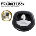 Chrome Black Whale Tail T Handle Compression Lock Toolbox Canopy UTE V379-TWLOCKCHRM