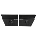 600mm Pair of Under Tray Tool Box Aluminium Undertray Underbody Toolbox Black V379-UTABLCK600