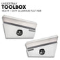 750mm Pair of Undertray Toolbox Aluminium Under Tray Underbody Tool Box Flat UTE V379-UTALFLT750