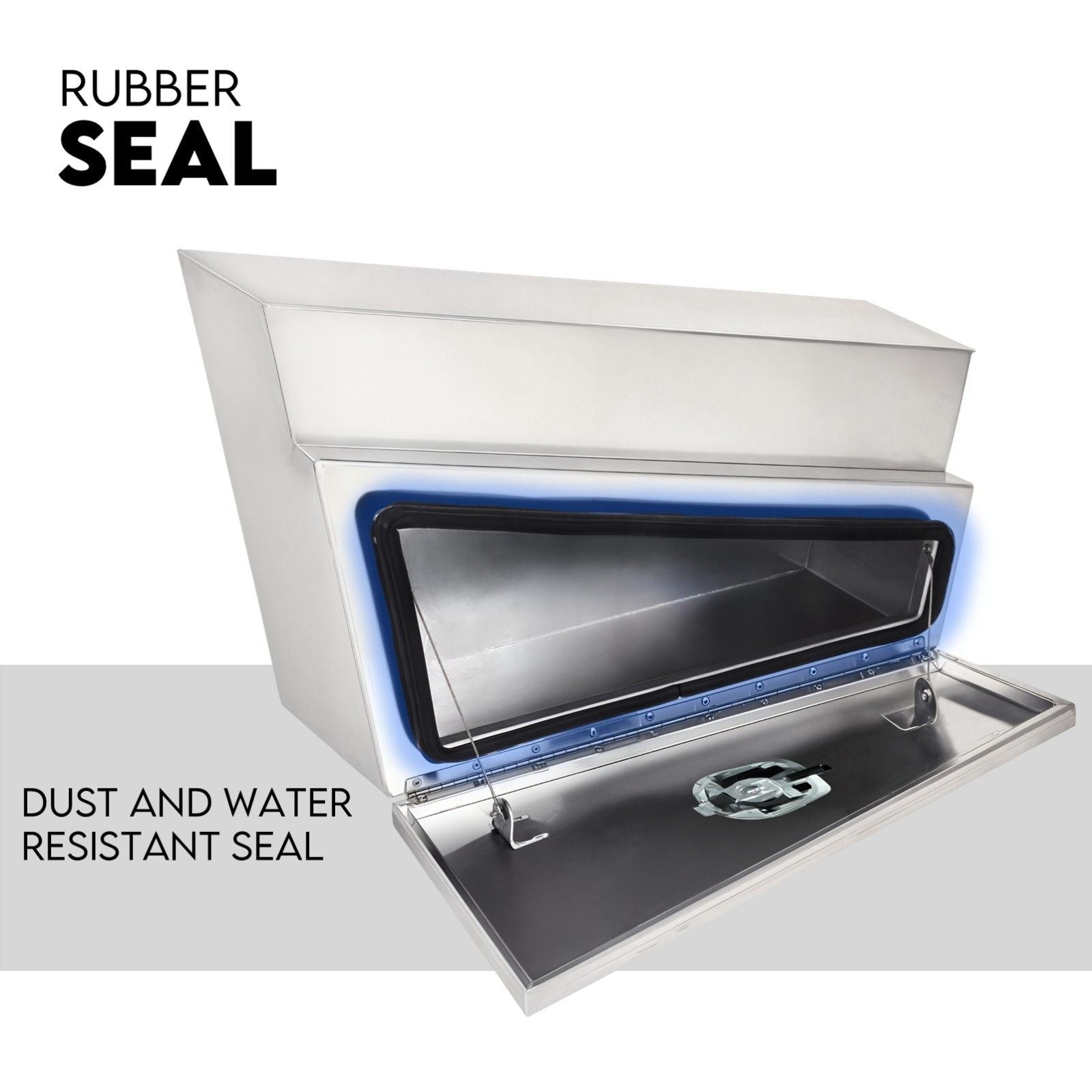 750mm Pair of Undertray Toolbox Aluminium Under Tray Underbody Tool Box Flat UTE V379-UTALFLT750