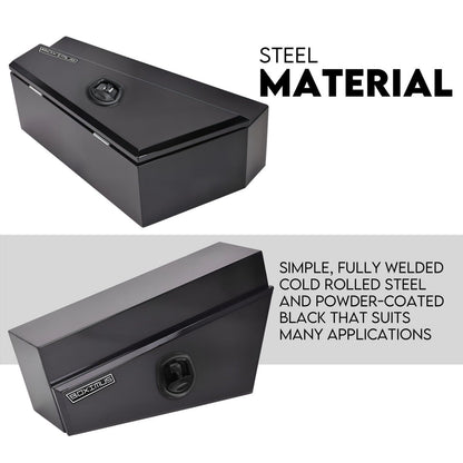 Under Tray Tool Box Underbody Pair Set 750mm Black Steel V379-UTRYBLKL7SET06